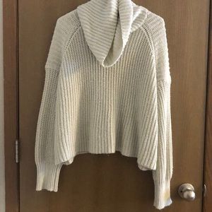 Cream turtle neck knit sweater